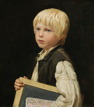 Schoolboy by Albert Anker